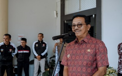 Lepas Kontingen Porsenijar, Bupati Doakan hasil yang terbaik dan membawa harum nama Kabupaten Solok Selatan