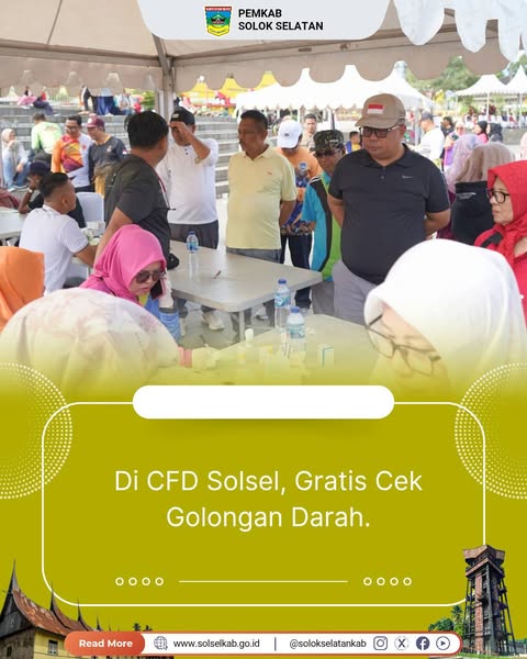 Di CFD Solsel, Gratis Cek Golongan Darah